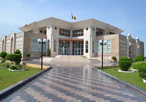 Le perron du Palais présidentiel au Tchad.