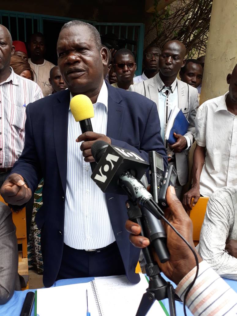 Barka Michel, porte-parole de la plateforme syndicale revendicative et président de l'Union des Syndicats du Tchad. Alwihda Info