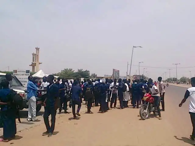 Tchad : des étudiants manifestent pour réclamer le paiement de la bourse. © Alwihda Info