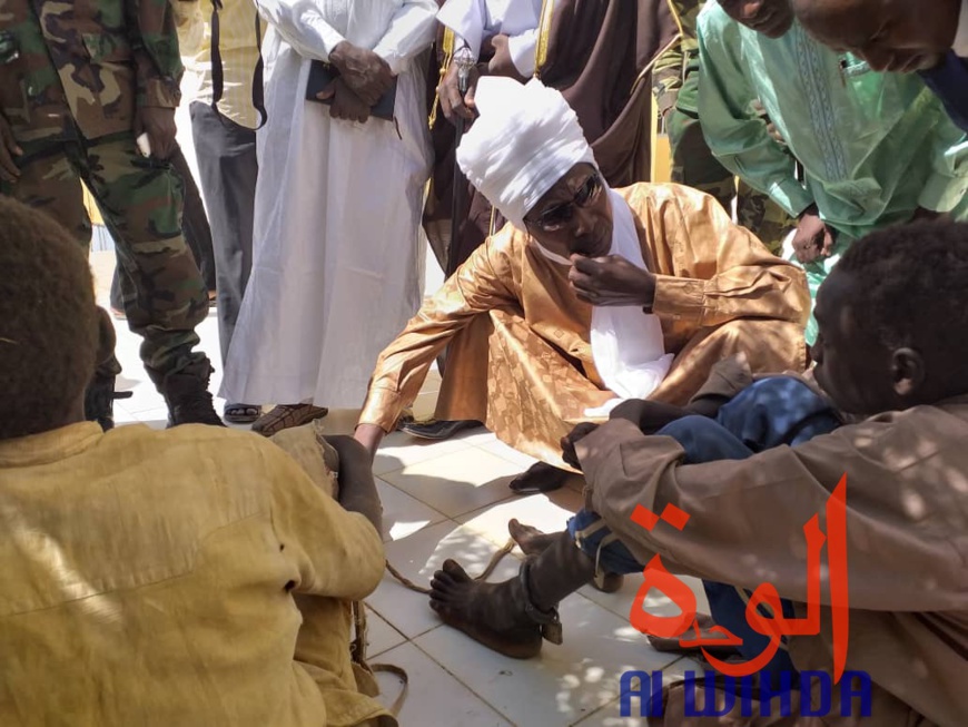 Tchad : libération d'enfants enchainés dans un centre d'apprentissage religieux. © Alwihda Info