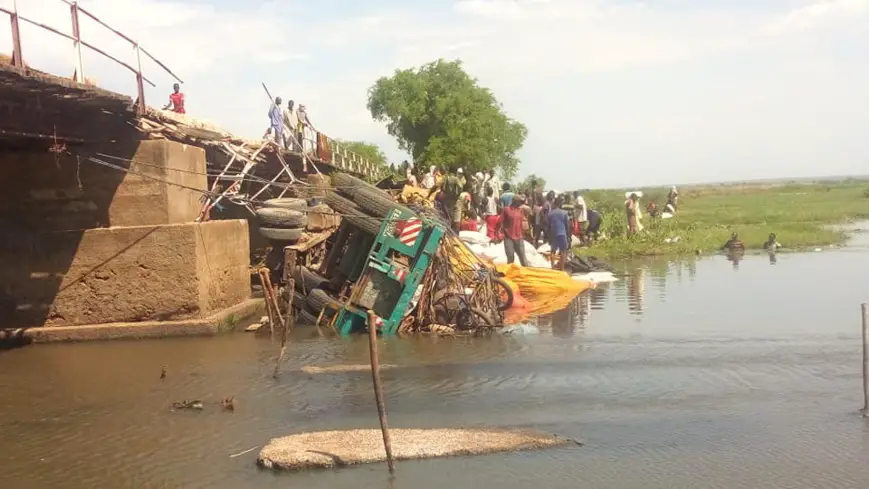 L'accident du pont de Ndila au Mandoul, le 23 avril 2020. © AARMOK Espace Culturel Et Artistique Du Mandoul "Café des Arts'