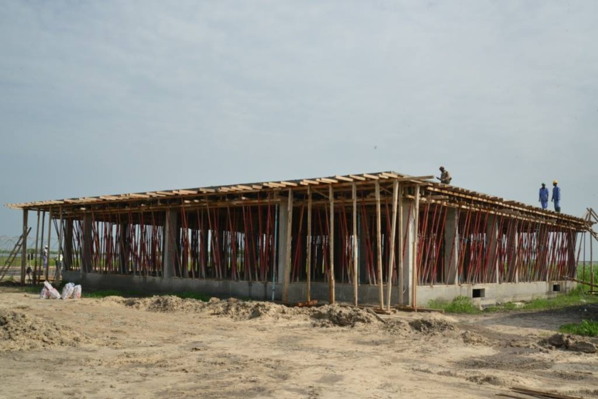 Une partie du complexe industriel d'exploitation des ruminants de Djarmaya le 12 Août 2017, lors d'une visite du chef de l'État Idriss Déby. © Pr