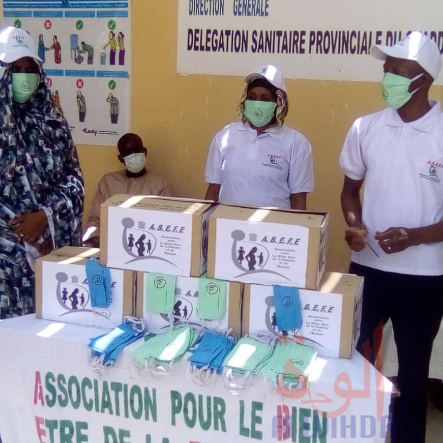 Tchad : à Abéché, des masques et lotions hydroalcooliques offerts au personnel de santé