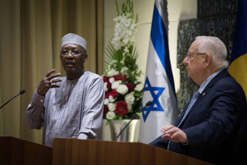 Le président Idriss Déby lors d'un voyage en Israël, en 2019. Illustration © DR