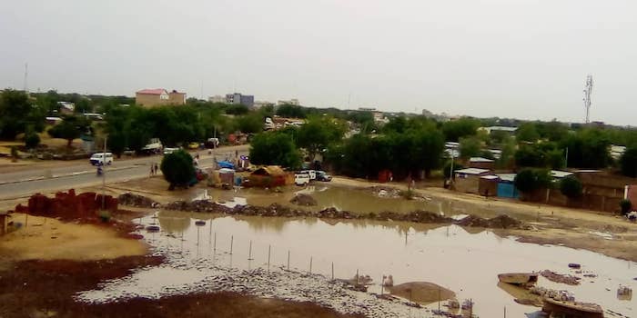 Tchad : quelques dégâts après une pluie cette nuit à N'Djamena. © Mahamat Abdramane Ali Kitire/Alwihda Info