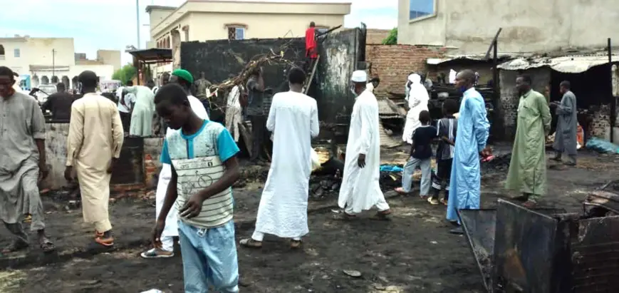 Tchad : un incendie fait des dégâts dans le 8e arrondissement de N'Djamena. © Malick Mahamat/Alwihda Info