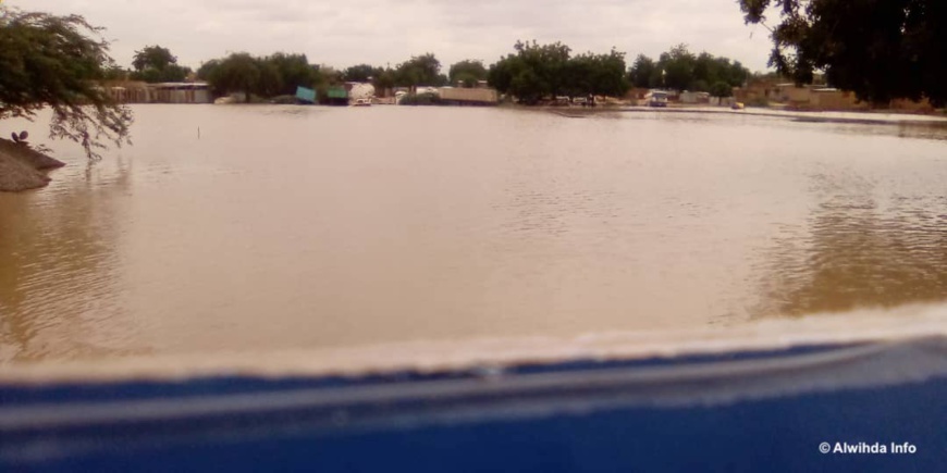 Des inondations dans le 8ème arrondissement de N'Djamena, en août 2020. © Mahamat Abderaman Ali Kitire/Alwihda Info