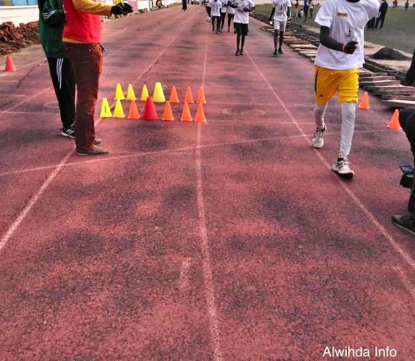 Une piste de course au stade Idriss Mahamat Ouya de N'Djamena. © Malick Mahamat/Alwihda Info