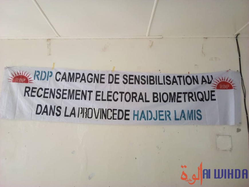 Tchad : le parti RDP appelle la population du Hadjer Lamis à s'inscrire sur le fichier électoral. © Mbainaissem Gédéon Mbeïbadoum/Alwihda Info