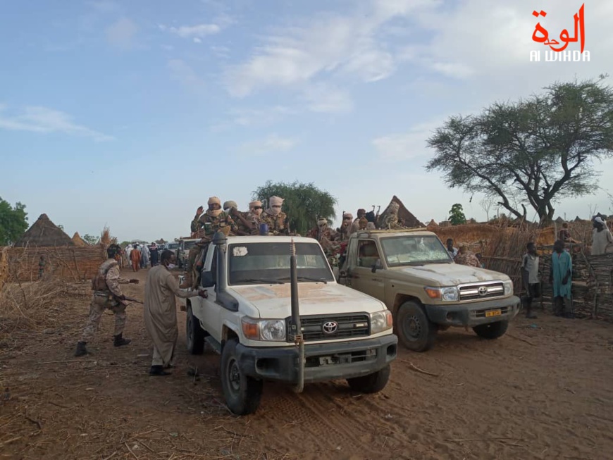 Des véhicules militaires au Tchad. Illustration © Mahamat Issa Gadaya/Alwihda Info