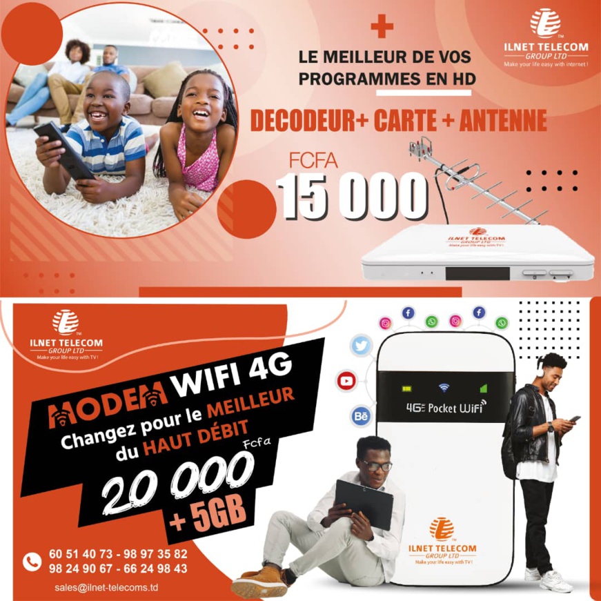 Tchad : ILNET TELECOM annonce des promotions de fin d’année sur ses offres