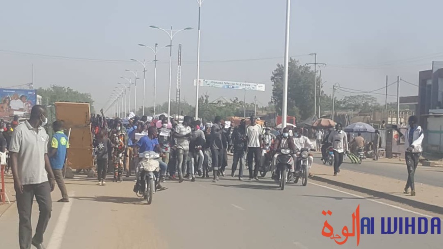 Marche pacifique du 6 février 2021 à N'Djamena. © Alwihda Info