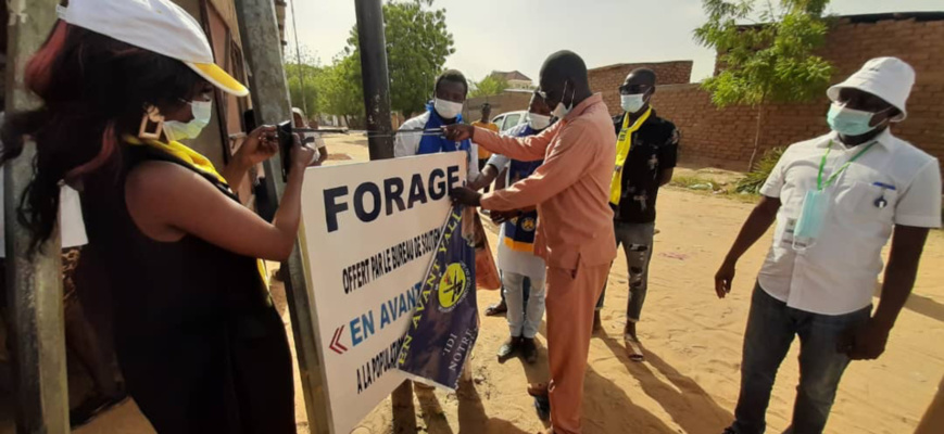 N'Djamena : le bureau de soutien "En avant Yalla" offre un forage d'eau au quartier Moursal