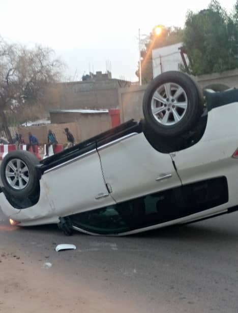 N'Djamena : une voiture fait un tonneau à Sanbagali