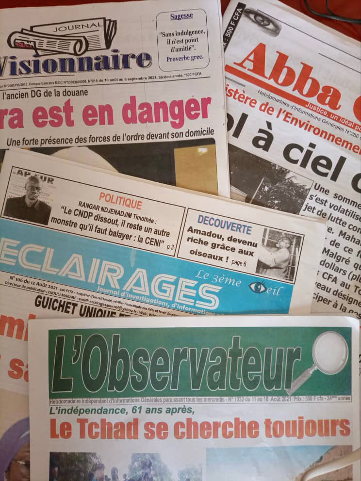 Tchad : la revue de la presse du 9 au 15 août 2021