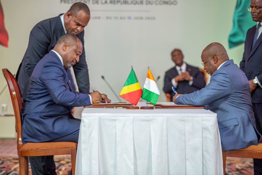 Signature d'accords entre le gouvernement congolais et ivoirien.