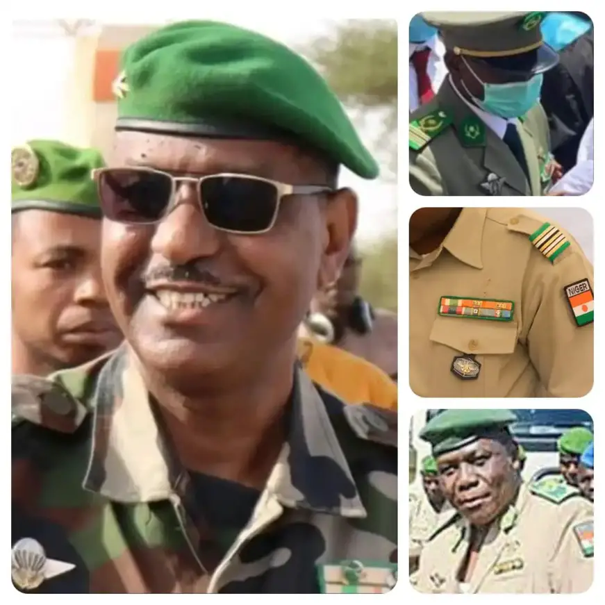 Les officiers radiés de l'armée. Images: Les echos du Niger