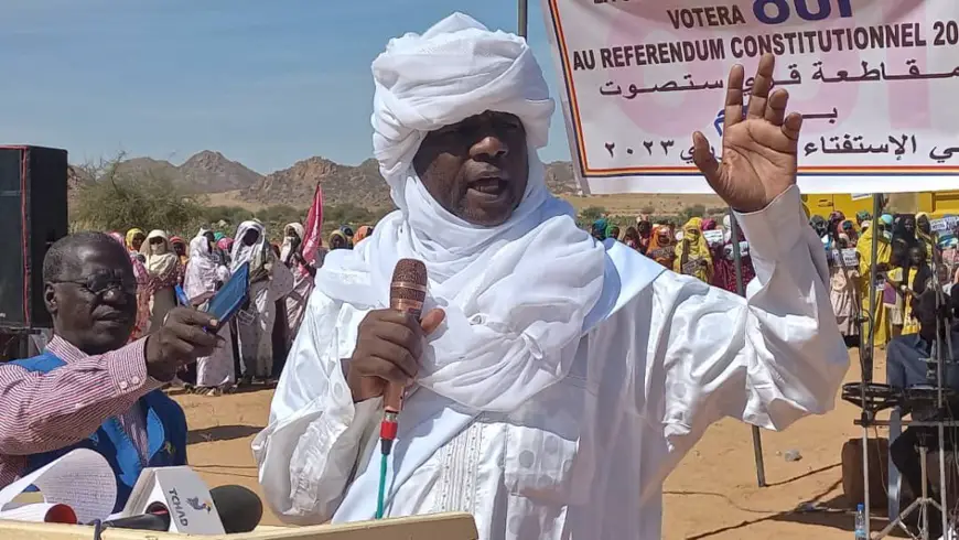 Tchad :  le conseiller à la présidence Adam Abdallah Altounoussi boucle la campagne référendaire à Chikchika
