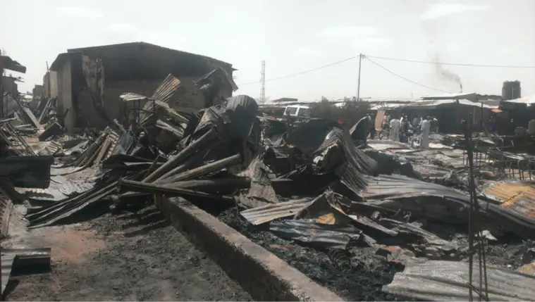 Tchad : Incendie au marché de Diguel à N'Djamena . Alwihda Info