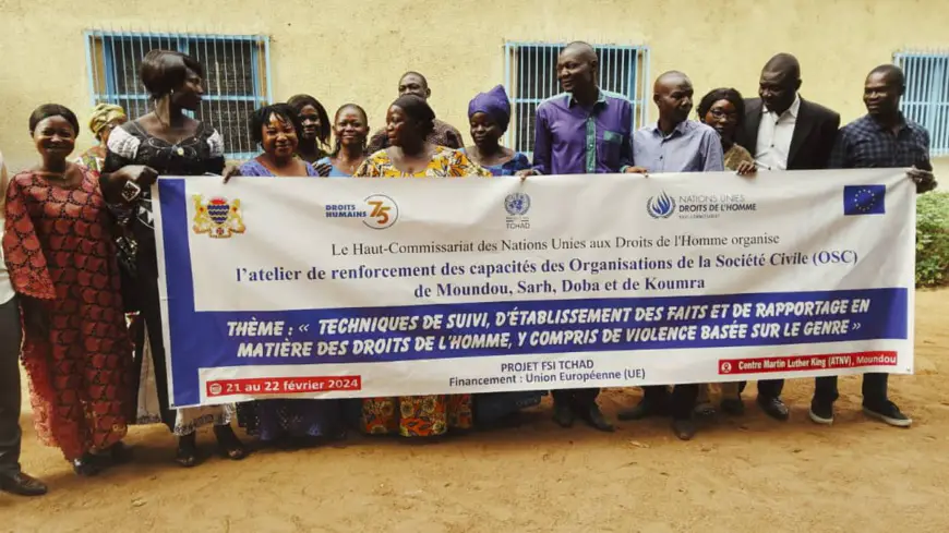 Tchad : le HCNUDH renforce les capacités des acteurs de la société civile à Moundou