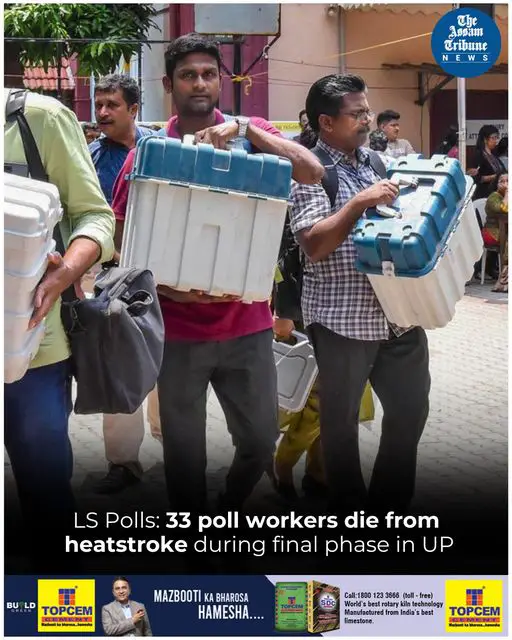 Inde : La canicule fait 33 morts parmi les agents électoraux lors des élections