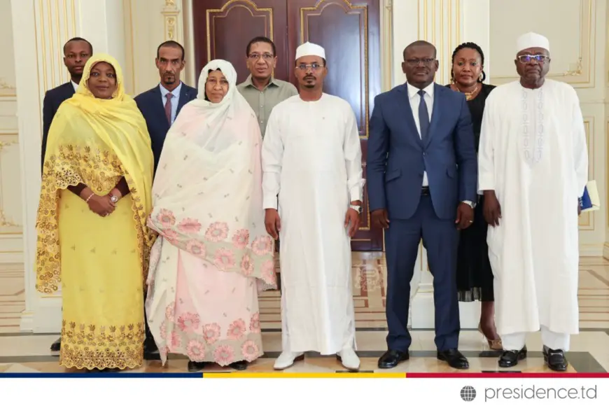 Tchad : le nouveau bureau de la CNDH reçu par le Chef de l’Etat, Mahamat Idriss Deby Itno