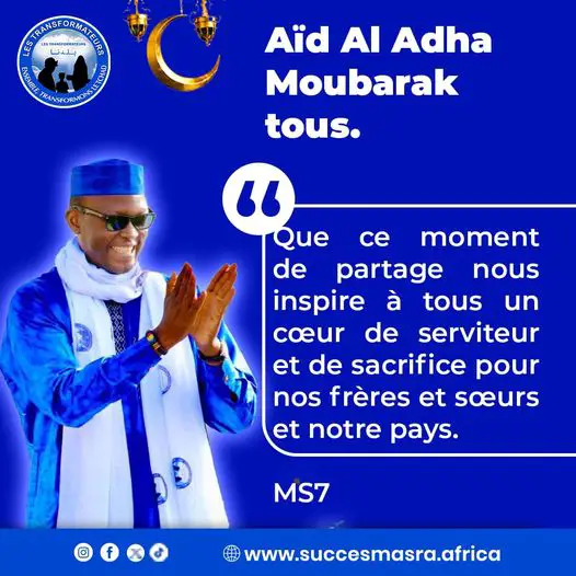 Tchad : Le vœu d’Eid Al-Adha Moubarak de Succès Masra