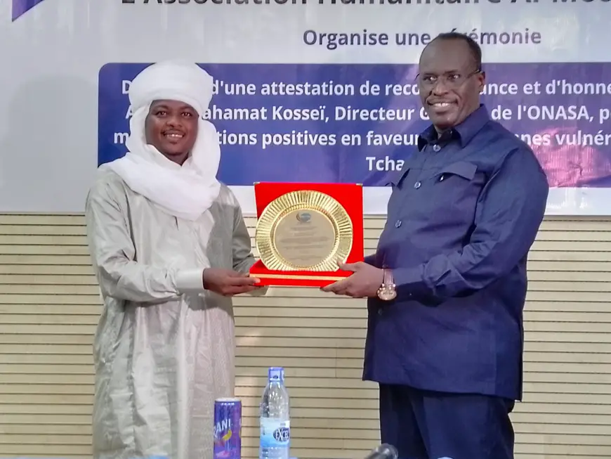 Tchad : AL MOUSSA'ADA honore Ahmat Mahamat Kosseï avec une attestation de reconnaissance