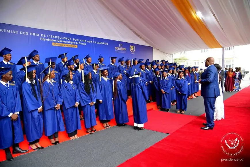 RDC : le couple présidentiel honore les lauréats de la Bourse Excellentia