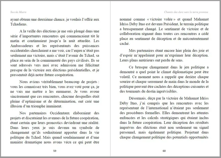 Tchad : Koudou Oumar donne un avant-gout du livre 'Chemin des durs vers la terre promise' de Succès Masra