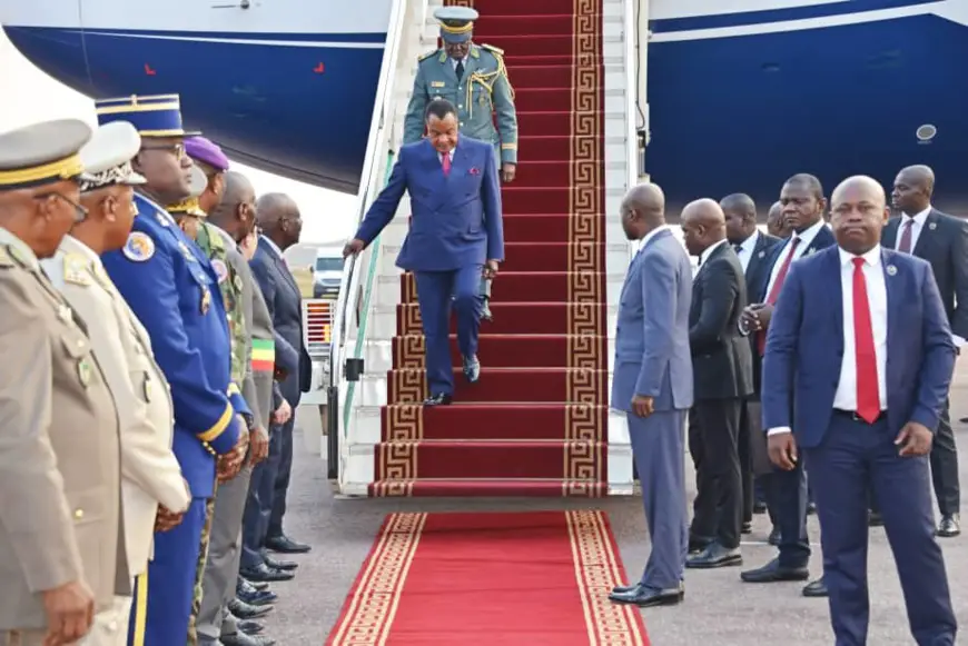 Denis Sassou N'Guesso regagnant Brazzaville