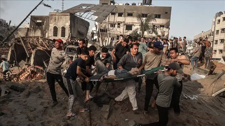 Victimes palestiniennes, suite à une frappe militaire israélienne. Photo de : Anadolu Ajansi|| Mohammed Sabry