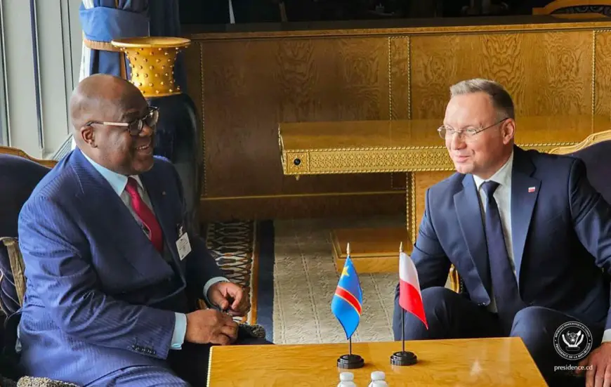 RDC-Pologne : entretien entre les présidents Félix Tshisekedi et Andrzej Duda