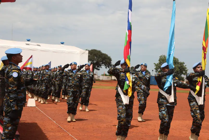 RCA - Bria : 110 Casques bleus srilankais décorés pour leur service