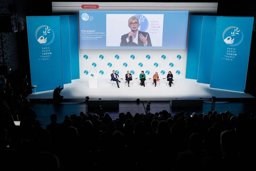 La Présidente de la République de Slovénie, Nataša Pirc Musar, a assisté à la 7ème édition du Forum de Paris sur la Paix. Photo : Nebojša Tejić/STA