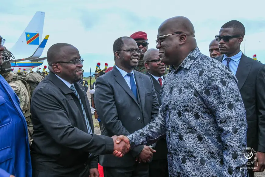 RDC : le chef de l’Etat Félix Tshisekedi est arrivé au Tanganyika