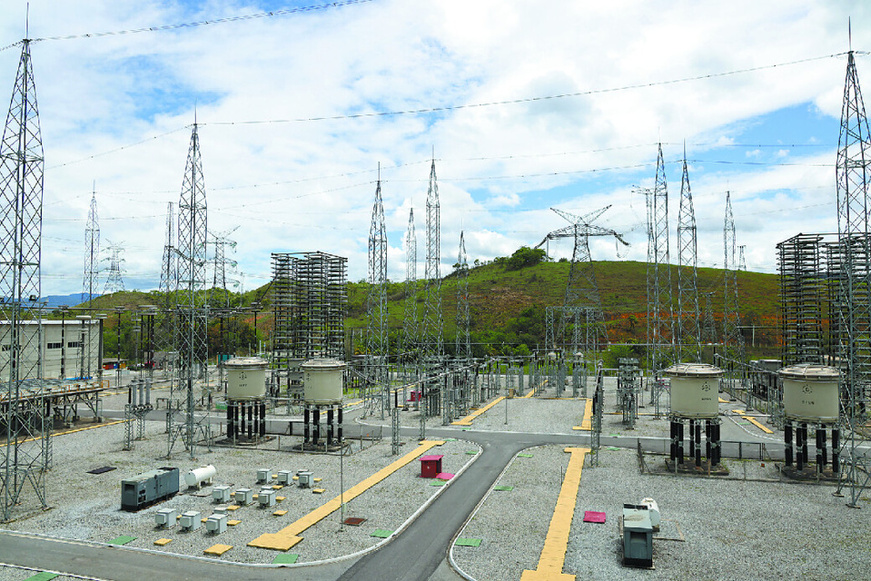 Photo shows a convertor station of the second phase of the Belo Monte ultra-high-voltage transmission project in Rio de Janeiro, Brazil. (Photo by Karina Vasconcellos)