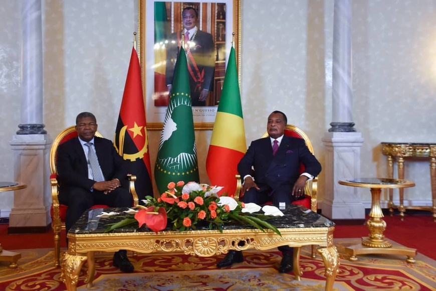 Les présidents Joao Lourenco et Denis Sassou N'Guesso