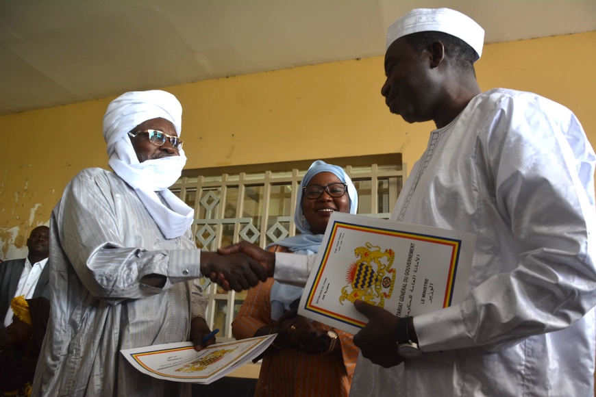 Tchad : Passation de service au ministère de la Justice entre Abderrahim Biremé Hamid et Youssouf Tom