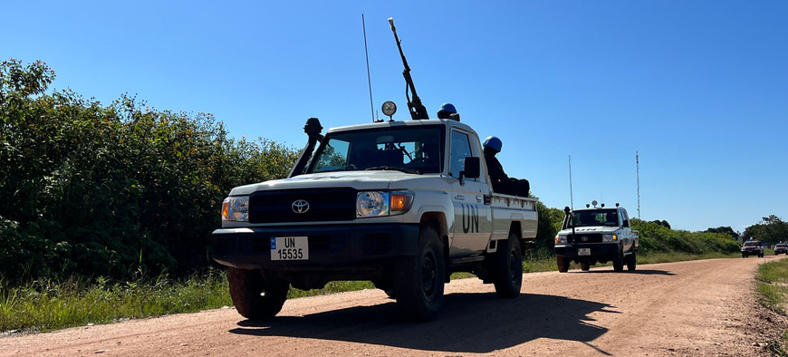 © MINUSCA Des Casques bleus de la MINUSCA en patrouille en République centrafricaine (photo d'archives).