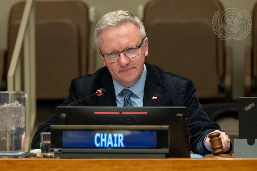 Krzysztof Maria Szczerski, président de la 63e session de la Commission du développement social et représentant permanent de la République de Pologne auprès des Nations-Unies. Photo : Photo ONU/Manuel Elías