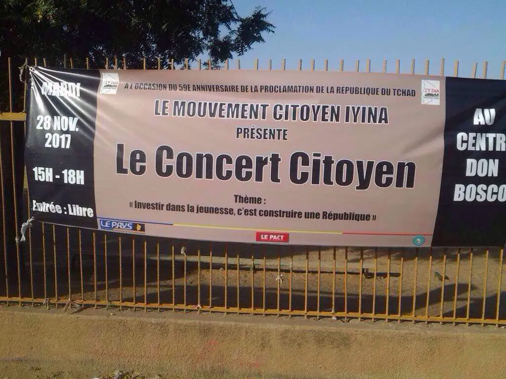 Tchad : Le Mouvement Citoyen Iyina condamne l’interdiction de la tenue de son concert