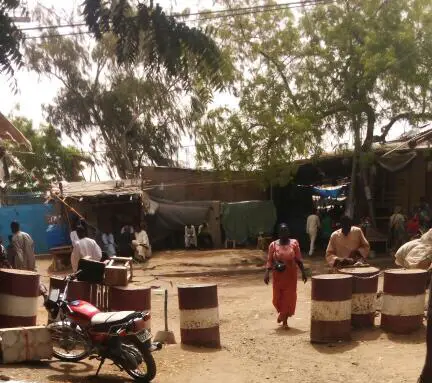 Une entrée du marché à mil de N'Djamena. Alwihda Info/archives