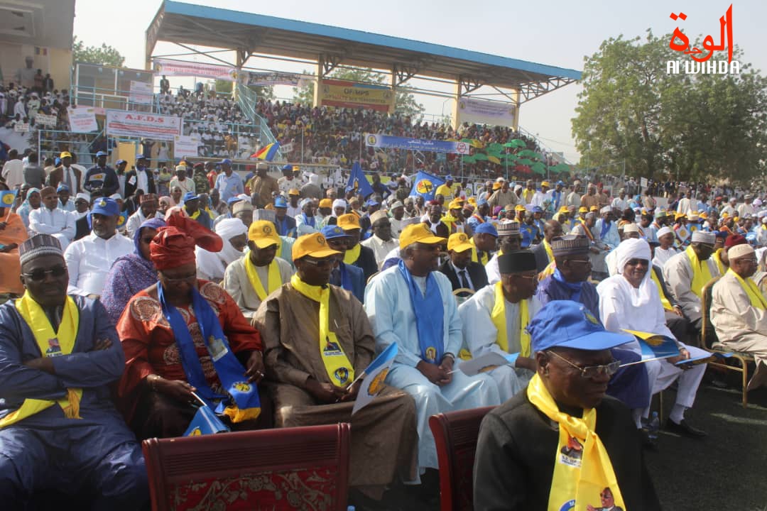 Meeting du chef de l'Etat au stade Idriss Mahamat Ouya. © Alwihda Info