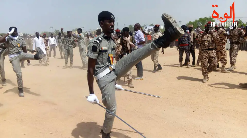 Un militaire tchadien lors d'un défilé. © Alwihda Info