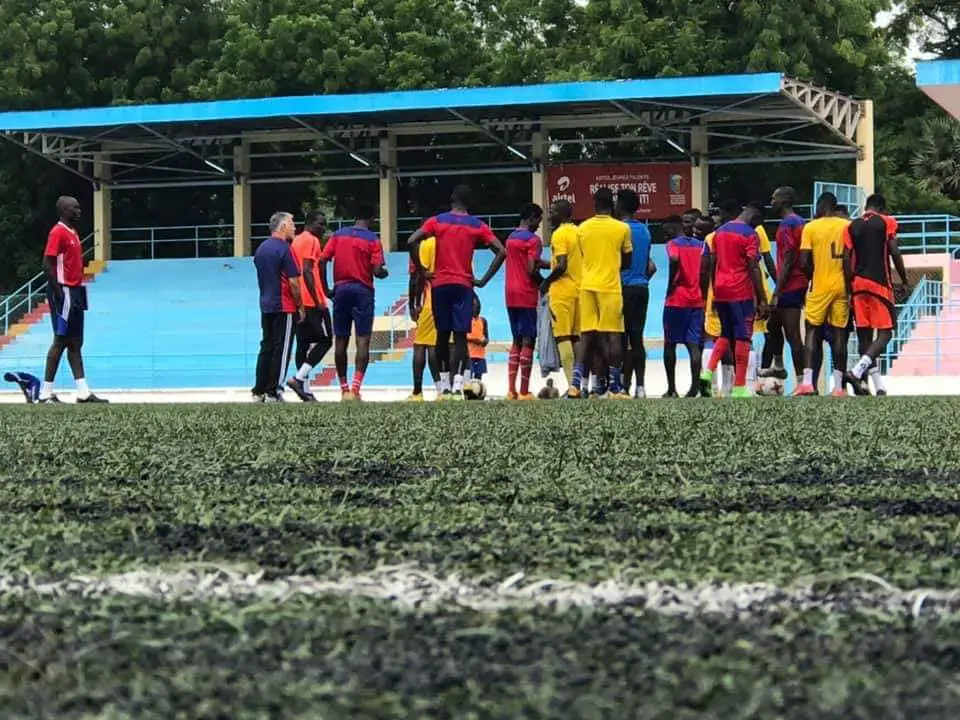 L'équipe des SAO lors d'un entrainement à N'Djamena. © DR/Sao du Tchad - Officiel/Facebook