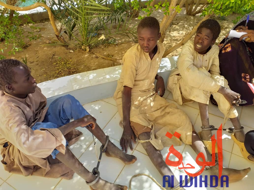 Tchad : libération d'enfants enchainés dans un centre d'apprentissage religieux. © Alwihda Info