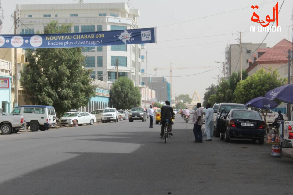 Le centre-ville de N'Djamena qui abrite plusieurs banques. Illustration. © Alwihda Info/Djimet Wiche