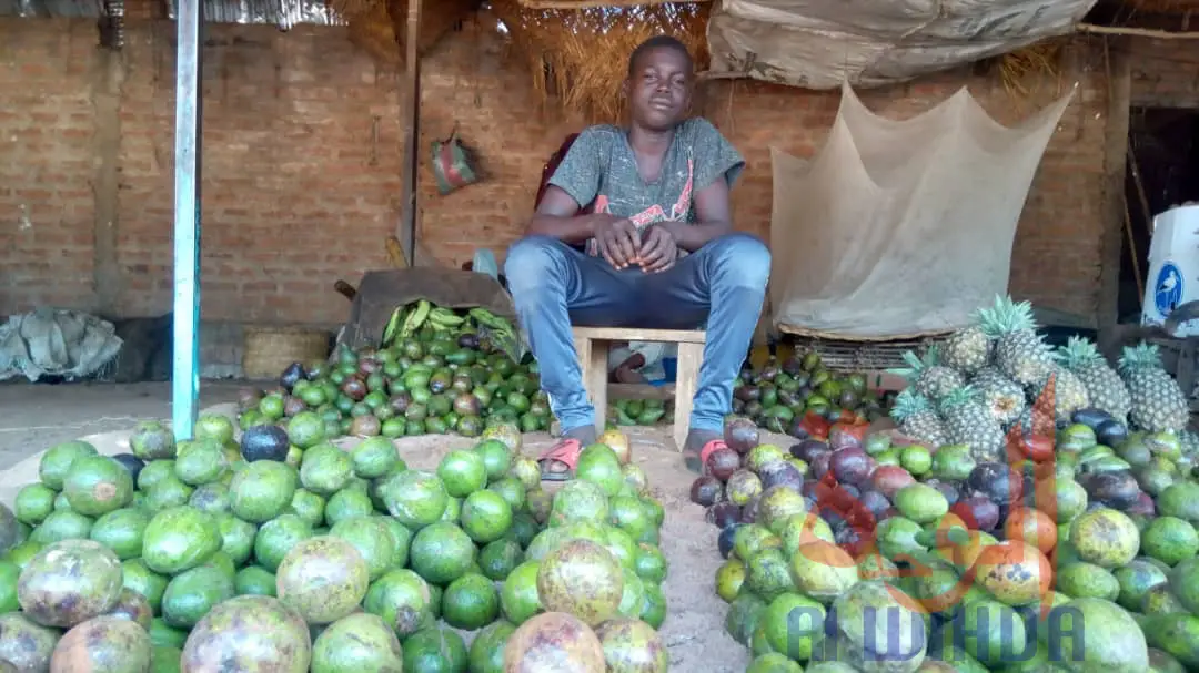 Un vendeur de fruits et légumes à N'Djamena. © Djibrine Haïdar/Alwihda Info