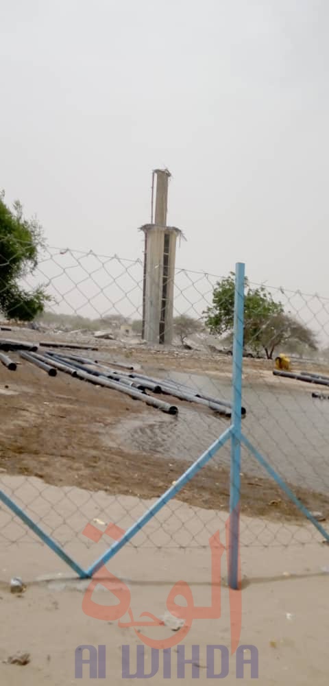 Tchad : nouvel écroulement d'un château d'eau à Massakory. © Mbainaissem Gédéon Mbeibadoum/Alwihda Info